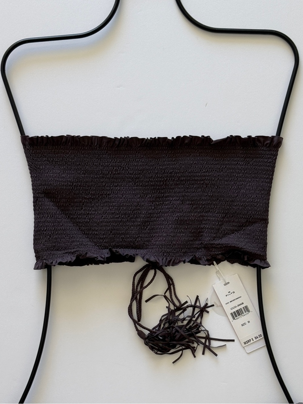 PQ Swim Coco SMOCKED Bandeau Bikini Top - Picture 9 of 12